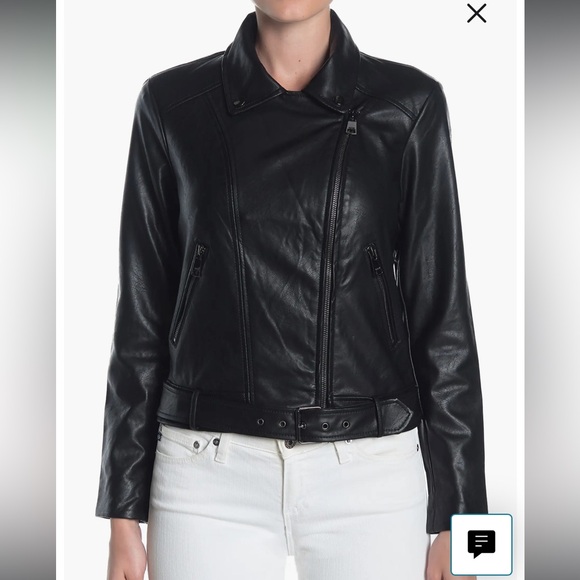 Nordstrom Eloise Faux Leather Moto Jacket NWOT - Picture 2 of 3